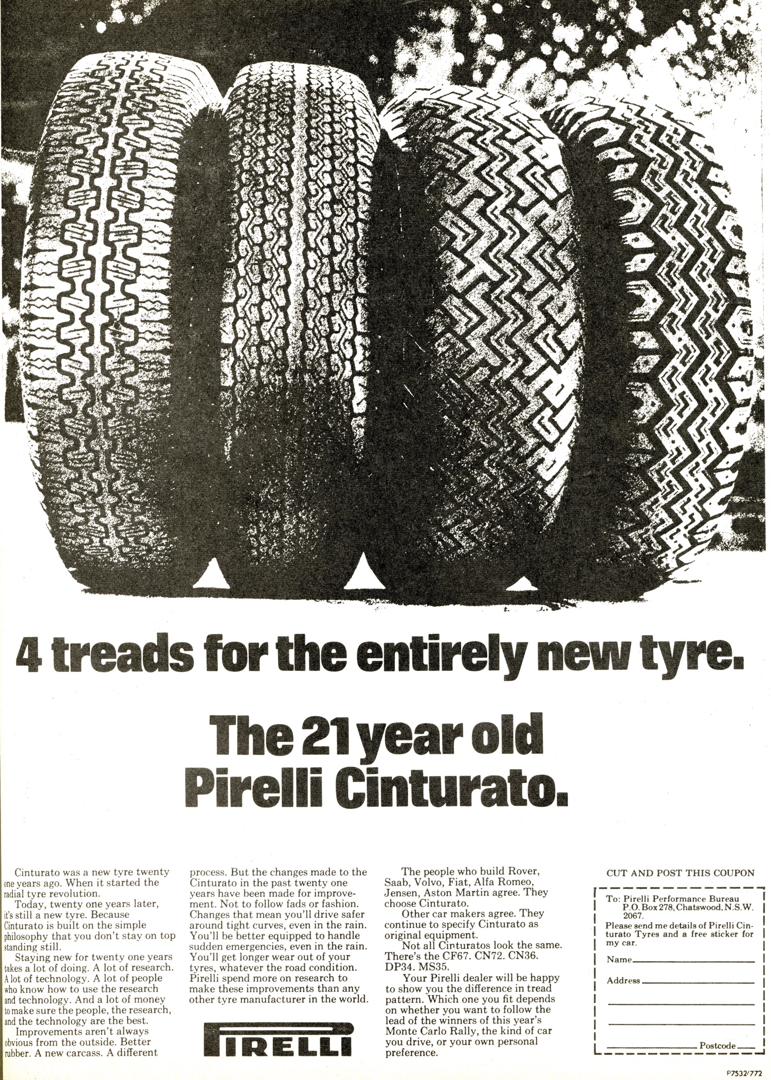 1972 Pirelli Cinturato Tyres